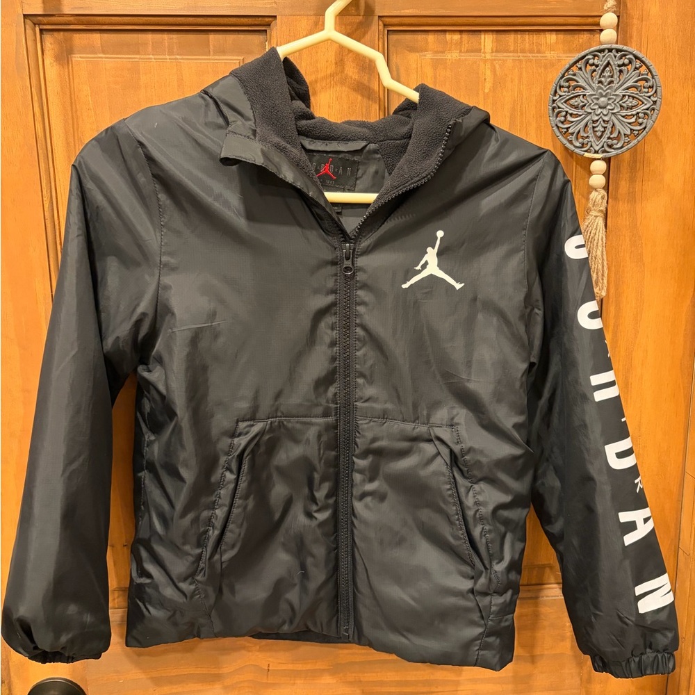 Jordan Kids Black coat with White Logo